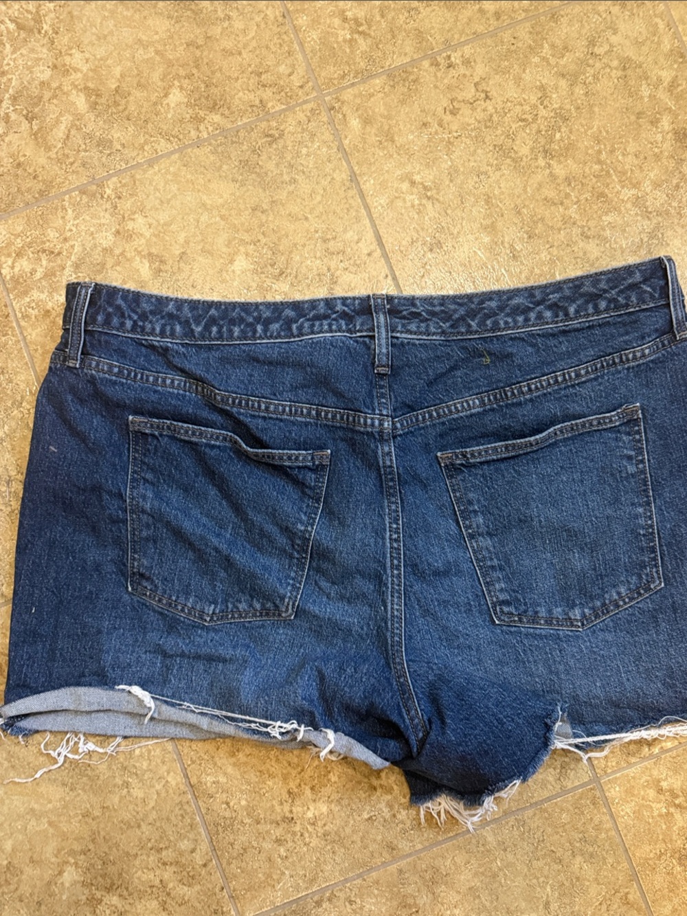Universal Thread Dark Blue Distressed Denim Cutoff Shorts - Picture 2 of 2